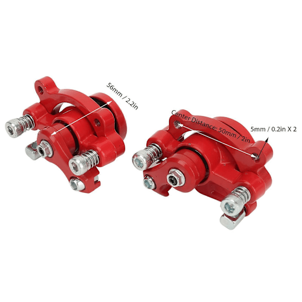 Etu- ja takalevyjarrusatula metallia 50 mm reiän keskiöetäisyys Jarrusatula jarrupalalla 43cc 47cc 49cc ATV:hen