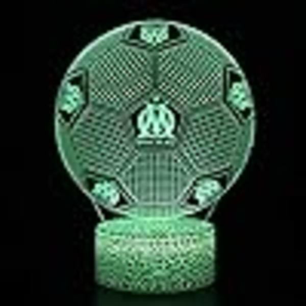 Deal Bedste fodboldformet 3D optisk illusion smart 7 farvet LED natlampe