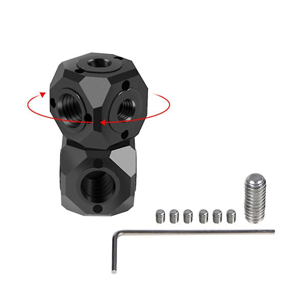 Metall Universal 1/4 Adapter Roterbar 3/8 Skruv Fotografering Mikrofonadapter