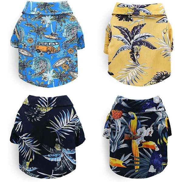 *Poseca Koiran Vaatteet Kesäpaidat Koiranpaidat Havaijin Rantapaidat Koirille Koiran Chihuahua Vaatteet Kissan Vaatteet Kesä Lemmikkieläinten Vaatteet*