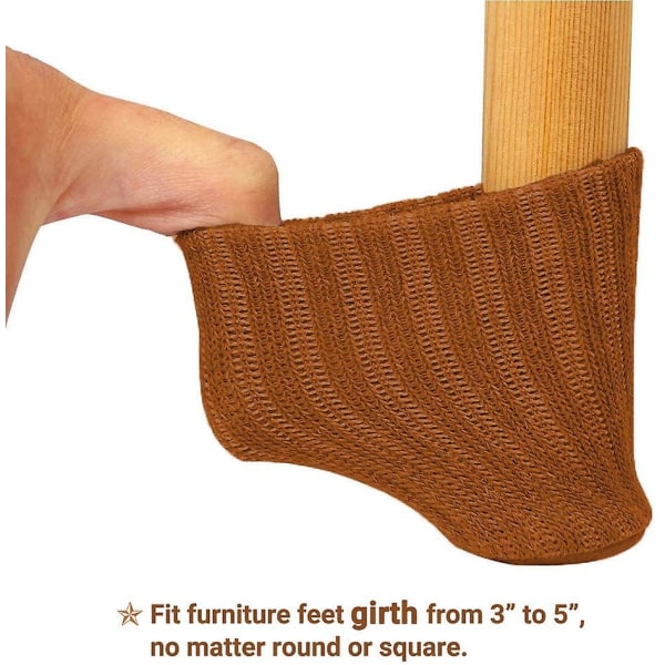 24 st stolstrumpor med filtdynor, hög elastisk stickad möbel