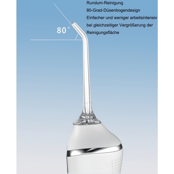 #Trådløs elektrisk mundskylleapparat med 3 tilstande og 4 vandstråler#