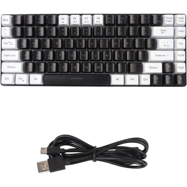 #RGB Mini Bærbar 80% Mekanisk Tastatur PC Tastatur (Ingen Driver #