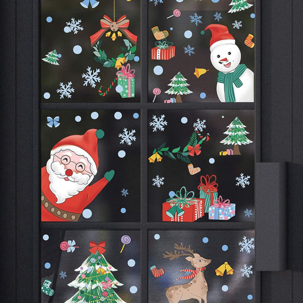 /#/Christmas Window Clings Stickers for Glass - Xmas Decals Dec/#/