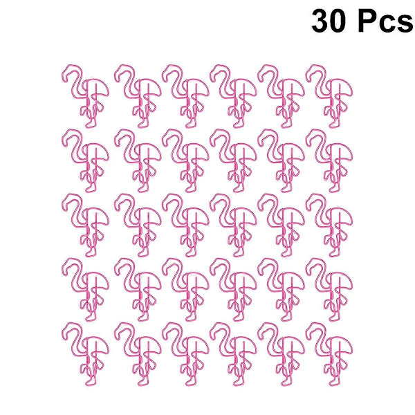 30 stk. Smukke lyserøde flamingo bogmærke planner papirclips Materiale Escolar bogmærker til bog papirvarer skoleartikler (lyserød)