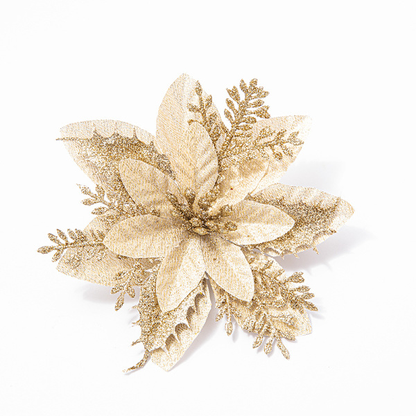 #Juletrærblomsterdekorasjon med paljetter 6 stk Juleblomster Jule#