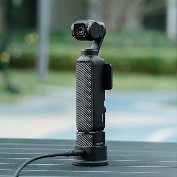 Kamerahåndholdt Støttende Stabilisatorbase til OSMO Pocket 3 Skridsikker Silikone Desktop Kameraholder Base Sort