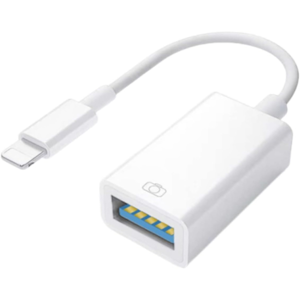 Lightning-kabel, USB-adapter för iPhone-kamera, iOS OTG-kabel