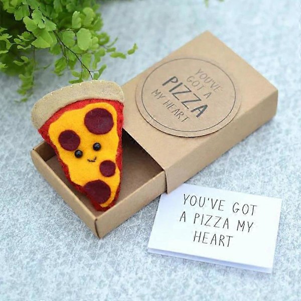 Söt Pizza Tändsticksask Present Kreativ Positiv Pizza Fickpresent För Barn Flickor Pojkar Festpresent