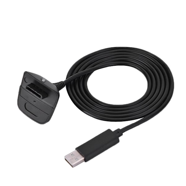 För Microsoft För Xbox 360 Trådlös Handkontroll Usb Laddare Snabb Laddningskabel Sladd (svart)