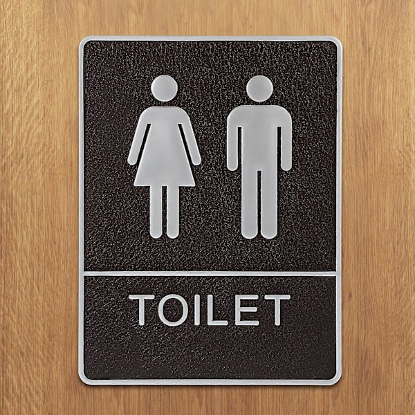 Itseliimautuva kylpyhuoneen opaste WC-oven opaste Miehet Naiset WC-opastekyltti