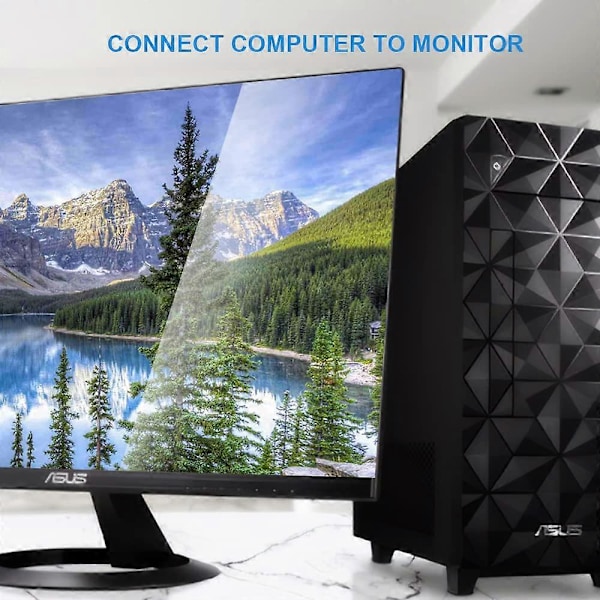 VGA-kabel, VGA til VGA-kabel 1,5 m / 5 fot videokabel støtter 1080P Full HD for PC, HD-TV, bærbar skjermprojektor