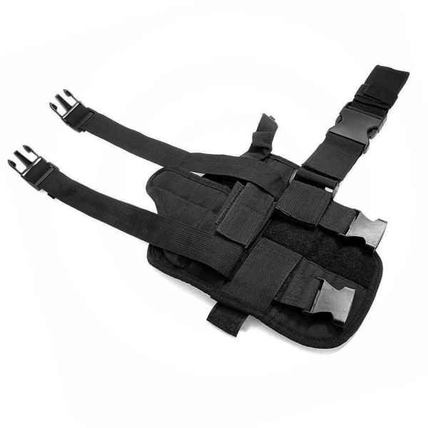 #Sort 1 Taktisk Blød Ben Lår Pistol Holster Holster i 1000D Nylon Airsoft Hær med Magasin Lomme til Glock#