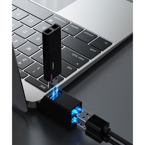 1 stk (svart) Type-c3.1, splitter, utvidelseshub