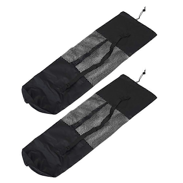 2 stk. Yogamattebæreveske Mesh Design Yogaputeveske Enkel Stropp Yogamattebærer