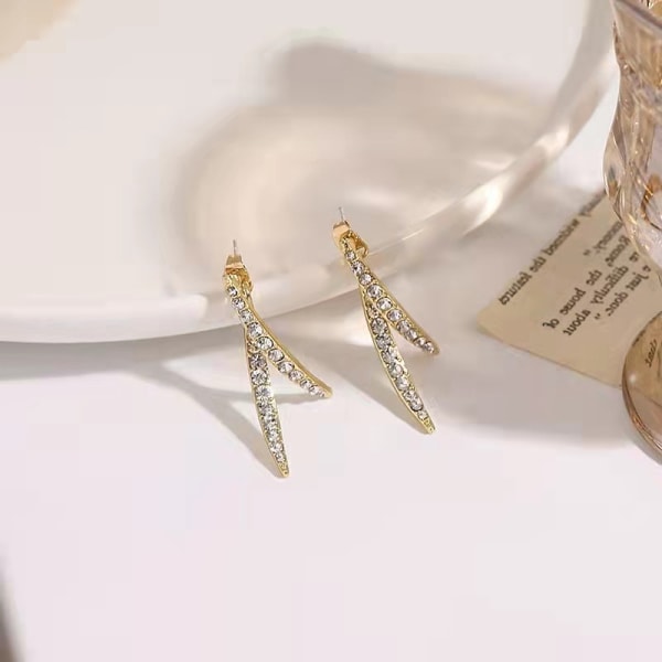 Diamantdesign, der betyder øreringe til kvinder s925 sølvnåle