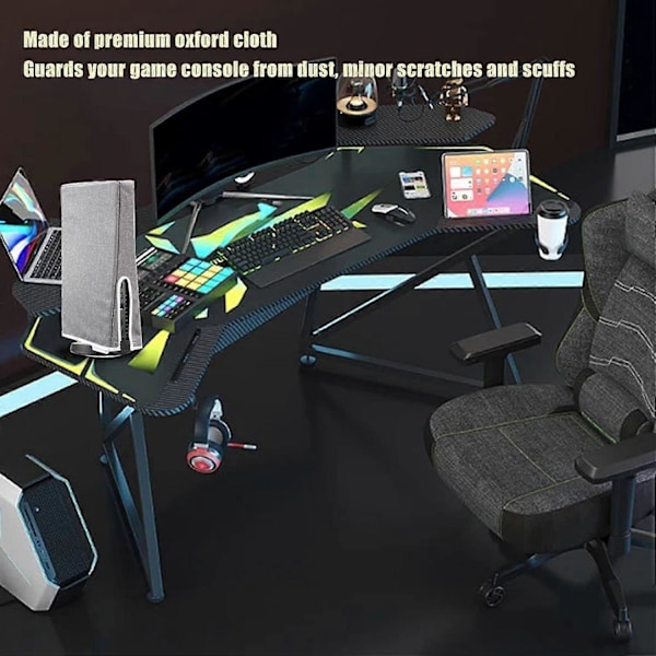Dammskydd för PS5, Repskydd och Vattentätt Skyddsfodral för 5 Konsol Digital Edition och Ultra HD Edition (Grå)
