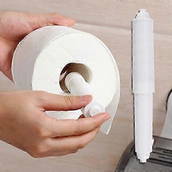 10 kpl WC-paperirulla, sopii kaikkiin malleihin, muovinen jousikuormitteinen valkoinen WC-paperirulla, kylpyhuoneen paperitelineen vaihto