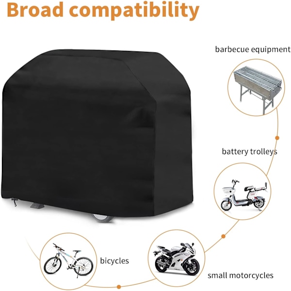 BBQ Dæksel Heavy Duty Tarp Gas Grill Dæksel med Opbevaringspose W