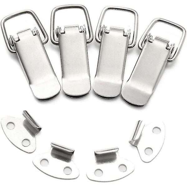 6 Pak Rustfrit Stål Fjederbelastet Toggle Lås, Hasp Spænde, Klemme