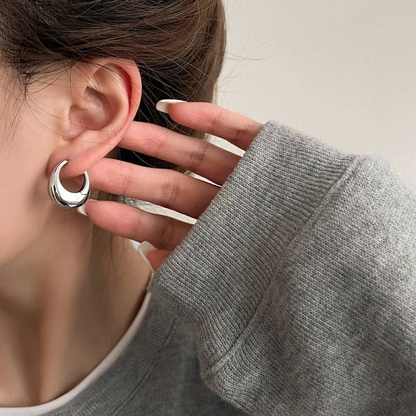 #Monipuoliset metalliset riipuskorvakorut, hopea, yksi pari#