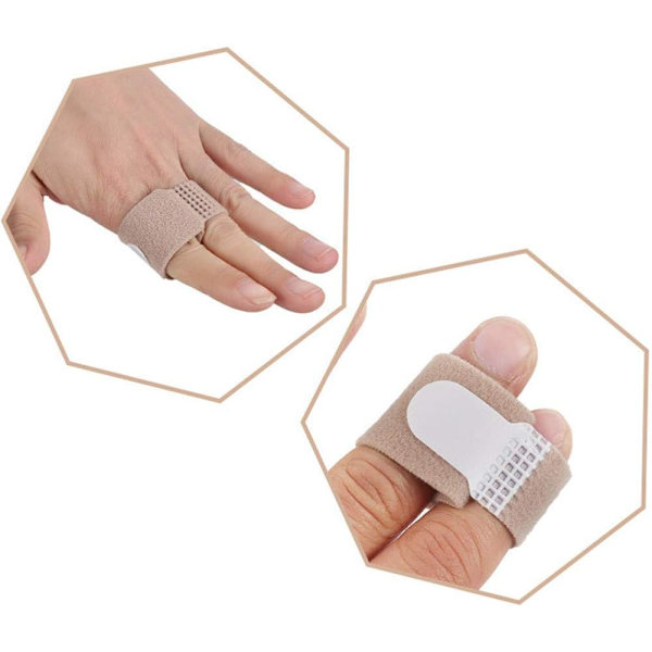 *[6X] Hammertåbandage, skena för brutna tår, vadderad för att korrigera ha*
