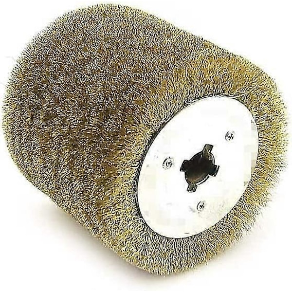 Cirkulär nylonborste, slipande nylonborste 1 st rostfritt hjul, 120*120*110 mm (kornstorlek: grov 0,3 mm tråd)