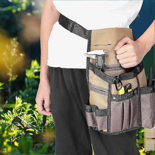 Multifunksjonell justerbar midjeveske med 10 lommer for hageverktøy izer2 Hage midjeveske Hageverktøy Hageverktøy Fanny Pack Hageverktøy