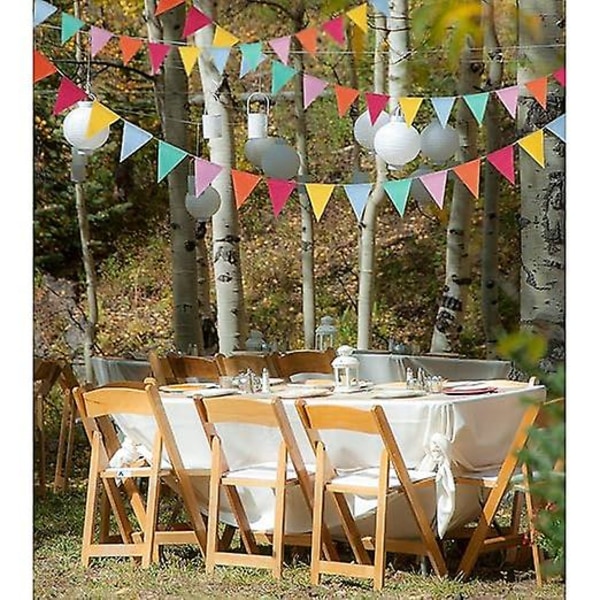 Vimpelbanner 100 Meter Trekant Vimpler Trekant Dobbelt Trekant Flag til Dekoration af Have Bryllup Fødselsdagsfest Indendørs Udendørs