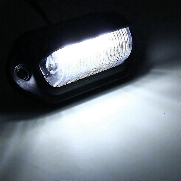 4 stk. 12V 6 Smd Led Ekstern Nummerplade Lys Vandtæt Nummerplade Lampe Baglygte Til Bil