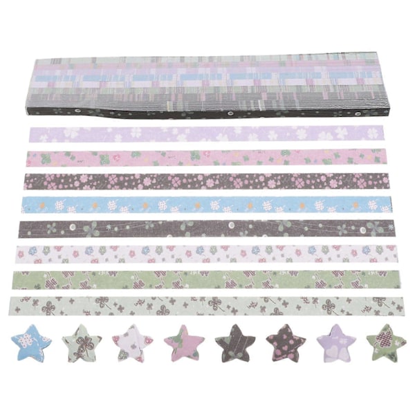 540 stjärnorigamipapper Färgade stjärnpappersremsor DIY Origami Stjärnpappersremsa