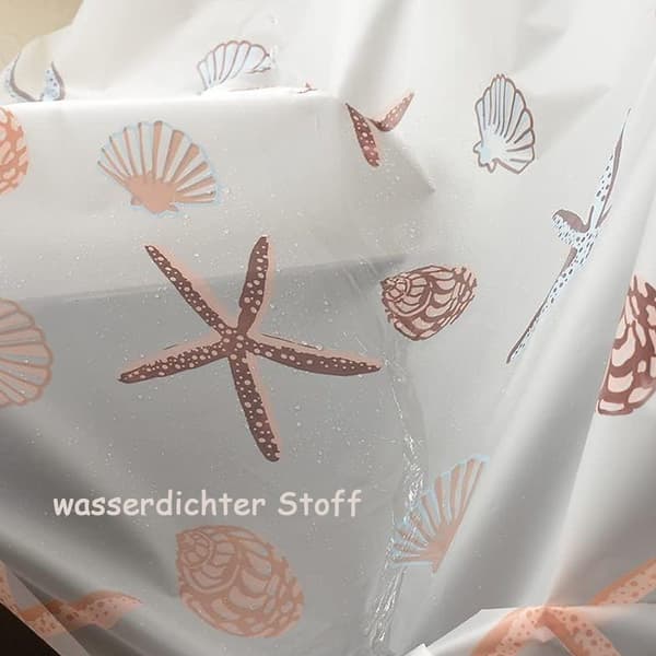 Duschdraperi bredd 180 cm, med krokar, duschrullgardin, wat#