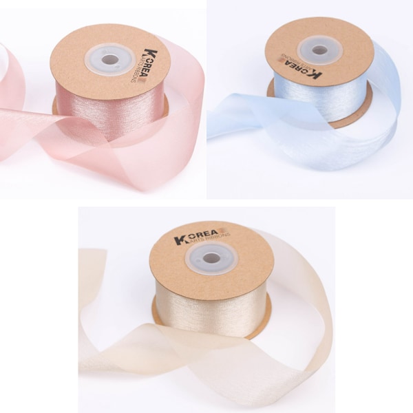 3 rullaa streamer-lumilankaa nauhaa DIY-jousi hiuskoristeluun