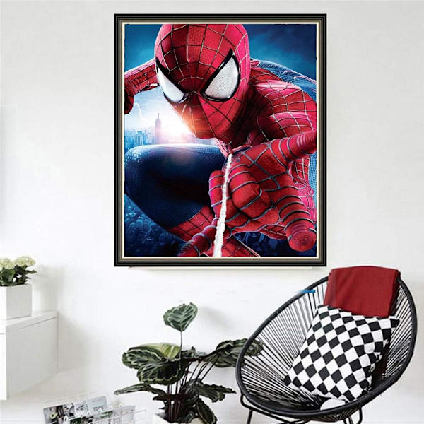DIY Diamantmålning Kit för Vuxna Spiderman S, 30×40cm