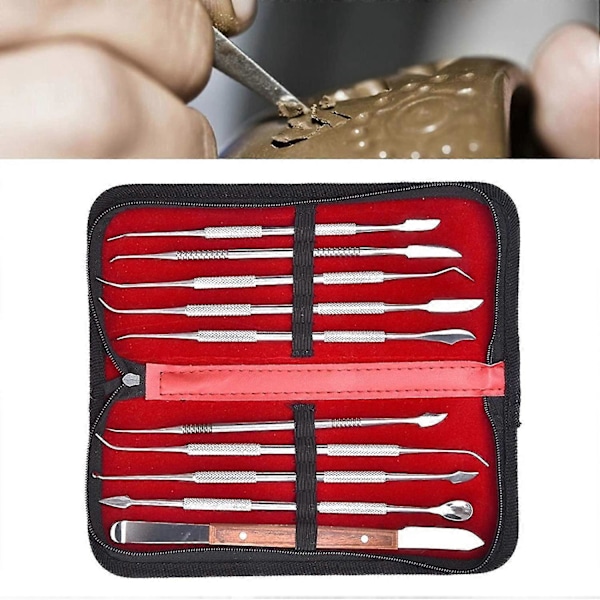 10 st/set Skärinstrument i rostfritt stål Portabel metallskärsats Smyckesdekoration Vaxskärverktygsset