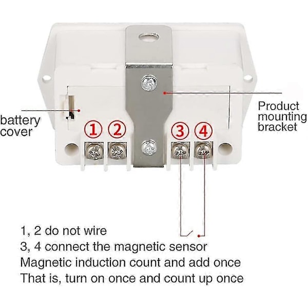 Digital Tæller Elektronisk Klikkertæller Magnetisk Høj Sensitiv Rækkenummer Xj-5j Klikkertæller Hvid Industriel Kontrol Switchhvid1stk)