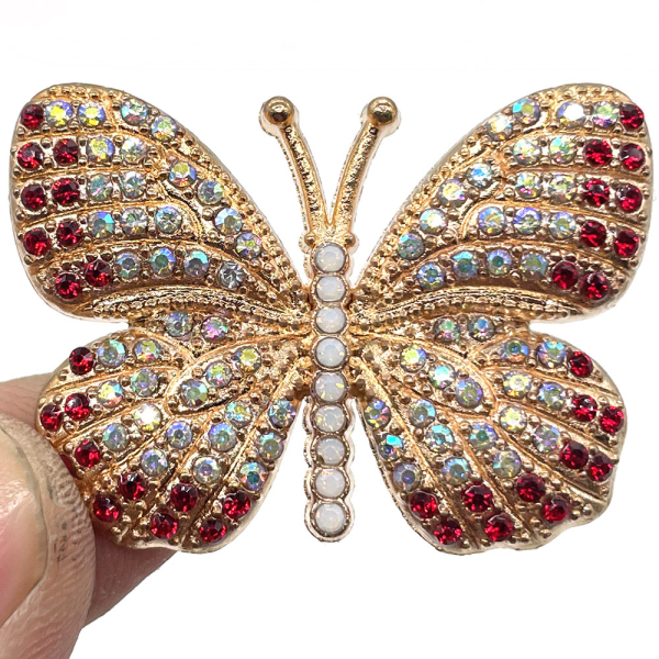 14 stk 3D Hagesko-Sandal Ornamenter (Rhinestone Butterfly), Sko-Smykker