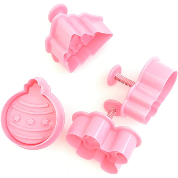 *4 st 3D Julgran Snögubbe Lykta Pepparkaksgubbe Bakning*