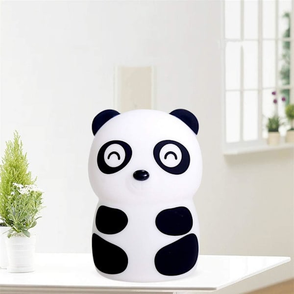 *Panda LED Natlampe med Touch Sensor 2 Farver Justerbar USB Rec*
