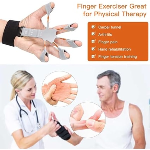 2 kpl Finger Exerciser, sormivahvistin, Grip Strength Trainer