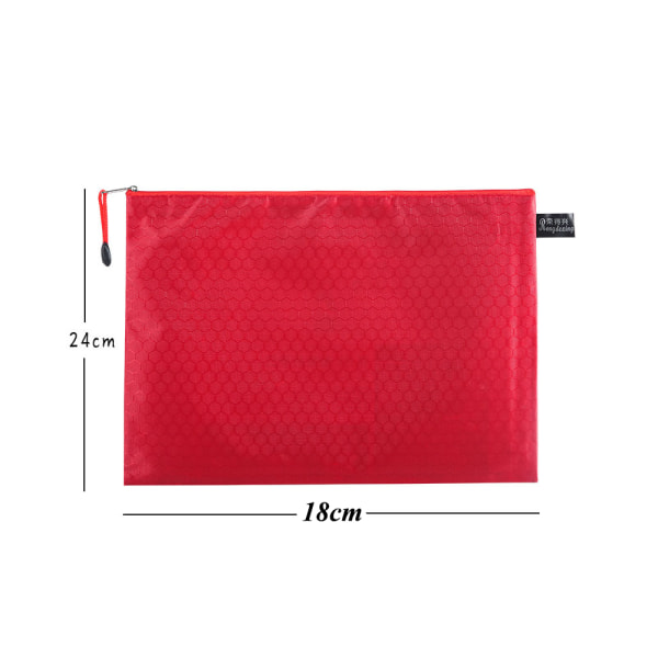 /#/12 stk glidelås blyantvesker, store glidelås blyantvesker vanntette blyantvesker, for kontor reise kosmetikk tilfeldige farger (24*18cm)</N>/#/