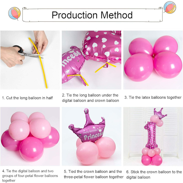 32 Tommer Store Talballoner, Folie Helium Talballon Dekoration