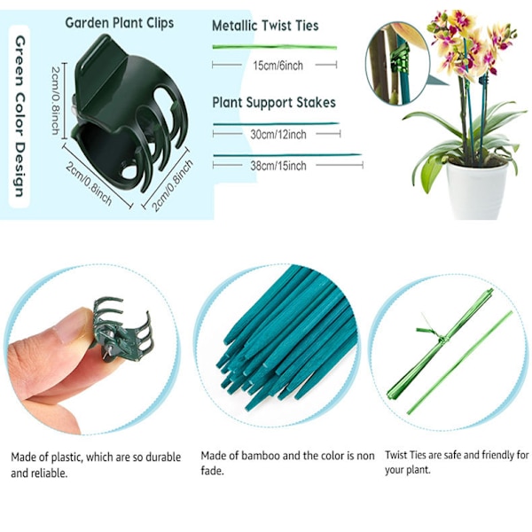 #Växt Bambu Stick Blomsterarrangemang Stick 38cm, för Stöd#