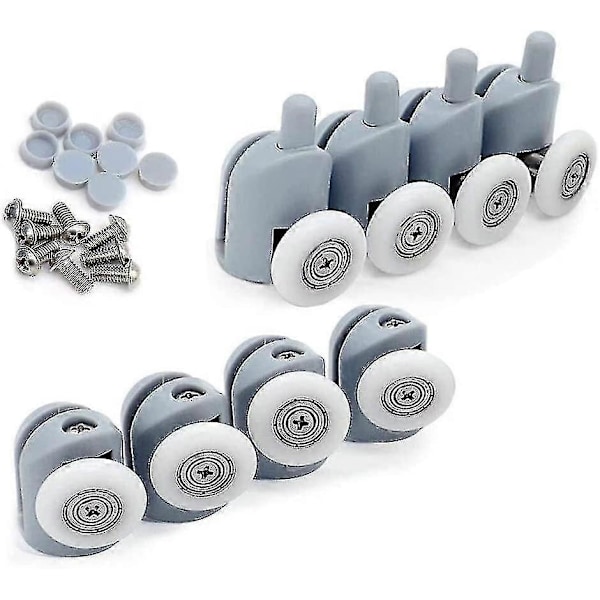 Duschdörrsrullar 8 stycken Duschdörrsrullar Glidande Duschdörrsrull Duschkabinsrullar För Badrumsduschdörr 23mm