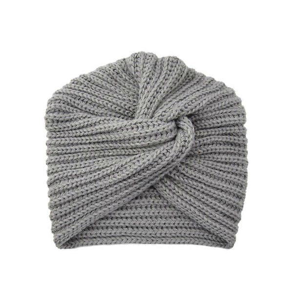 1 stk. Nydelig Vinterlue for Kvinner Varm Beanie, Lys Grå - One Size