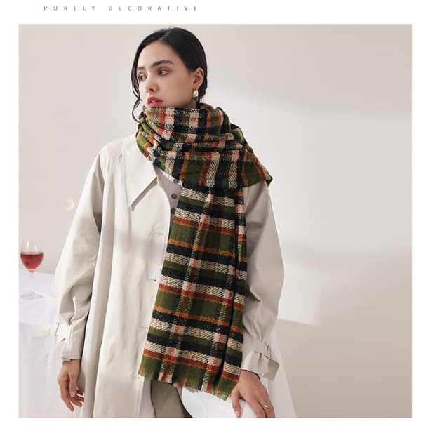 Mode Plaid Sjal til Kvinder i Efterår og Vinter, Koreansk Version