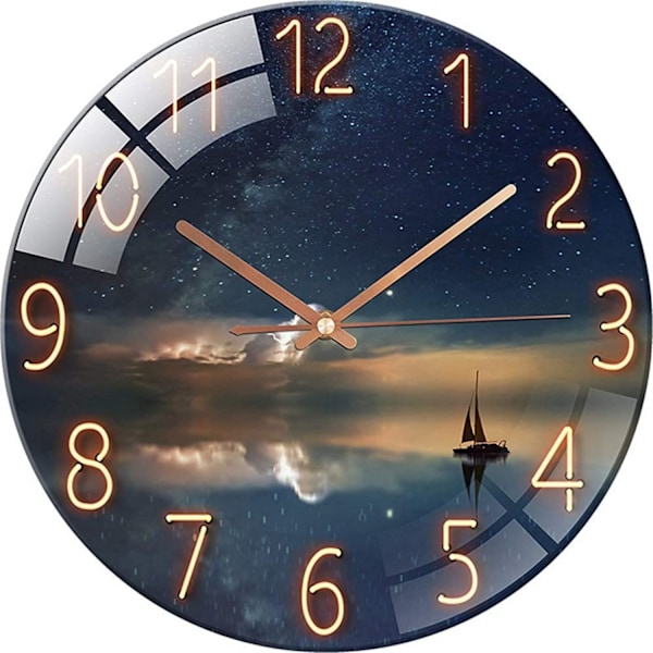 #Moderne vægur, tik-fri, lydløs bevægelse#