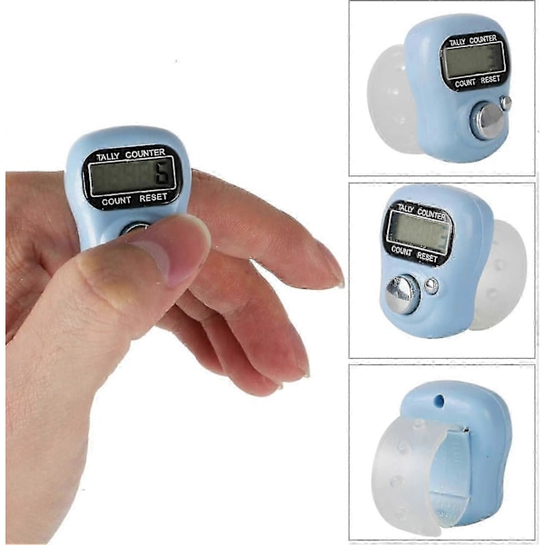 Elektronisk fingerteller, 7-pakning Nullstillbar 5-sifret LCD Elektronisk Digital Display Finger Hånd Teller