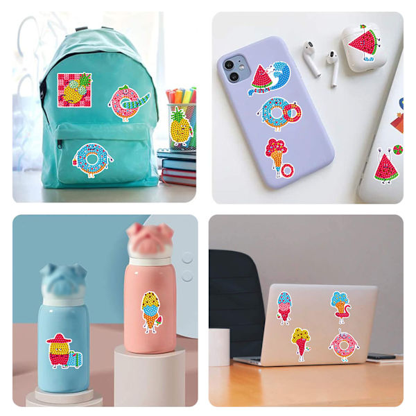 #DIY Timanttimaalaus Tarra Seinätarra Piirretty Donitsi#