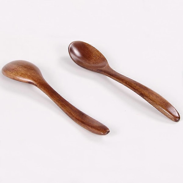 4 st 14cm Naturliga Träskedar Kreativ Honungssked Kafferörsked Bordsservis